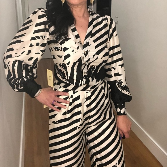 725. NWT! Chic Zebra Print Women's Pantsuits - Picture 3 of 6